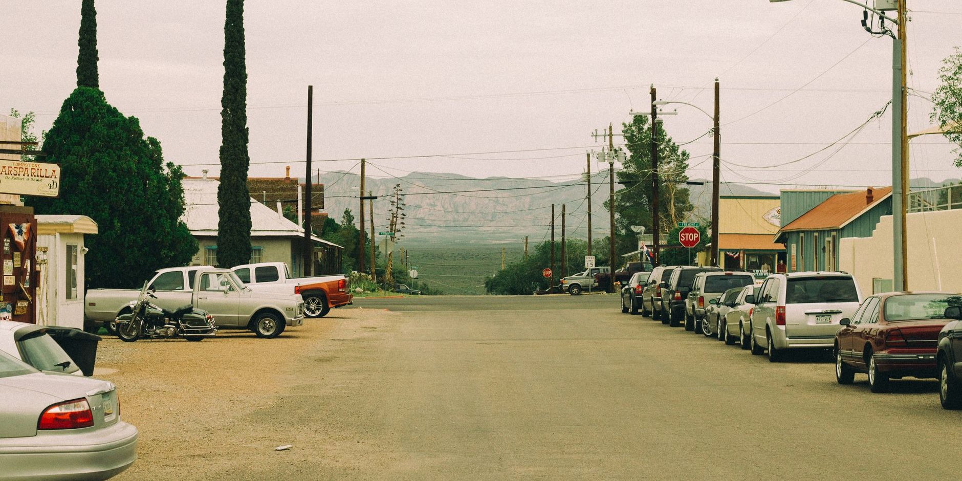 A quiet main street in a small Texas town