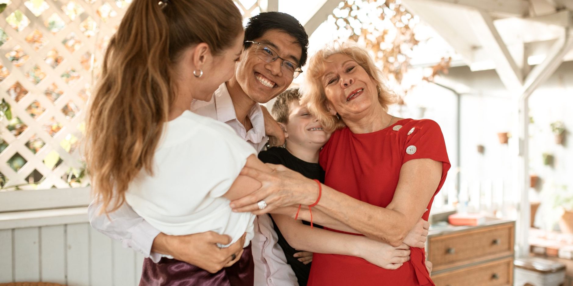 Three generations of one family together